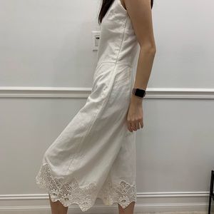 Zara white jumpsuit with lace details XS